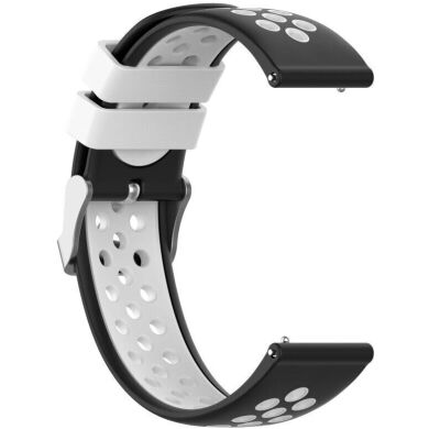 Ремешок Deexe Dot Color для часов с шириной крепления 18 мм - Black / White