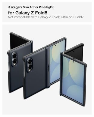 Защитный чехол Spigen Slim Armor Pro (MagFit) для Samsung Galaxy Fold 8 (ACS11951) - Metal Slate