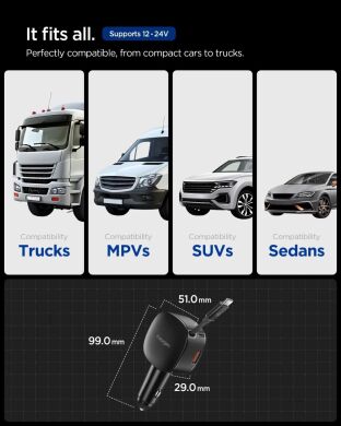 Автомобильное зарядное устройство Spigen Car Charger EV603BT (60W) ACP10515 - Black