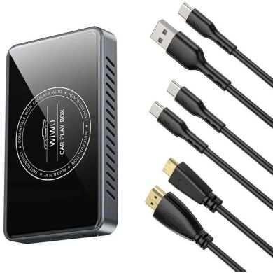 Бездротовий автомобільний адаптер WIWU Wi-CP004 Play Box Car Wireless CarPlay (iOS + Android) - Black