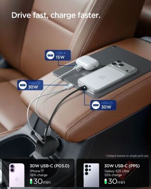 Автомобильное зарядное устройство Spigen Car Charger EV603BT (60W) ACP10515 - Black