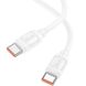Кабель Hoco X115 Type-C to Type-C (240W, 1m) - White