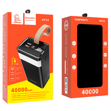 Внешний аккумулятор Denmen DP23 (40000mAh) - Black