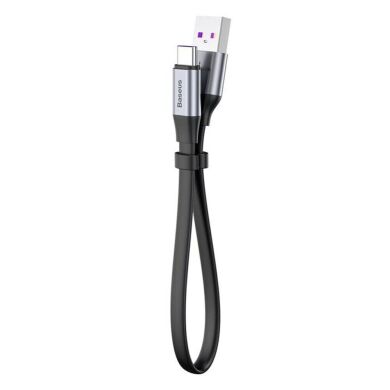 Кабель Baseus Simple HW Quick Charge USB to Type-C (40W, 23cm) CATMBJ-BG1 - Black