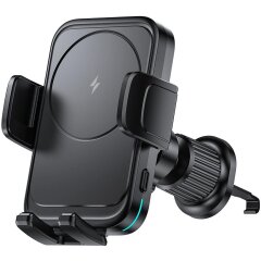 Автомобильный держатель с функцией беспроводной зарядки WIWU CH-321 Almighty Series (15W) - Black