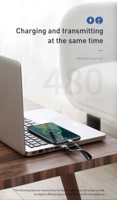 Кабель Baseus Simple HW Quick Charge USB to Type-C (40W, 23cm) CATMBJ-BG1 - Black