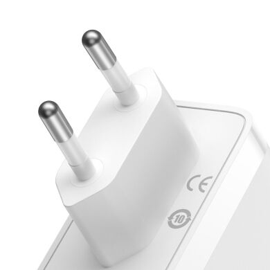 Мережевий зарядний пристрій Baseus GaN5 Pro Fast Charger 2C+U (140W) + кабель Type-C to Type-C (240W, 1m) CCGP100202 - White