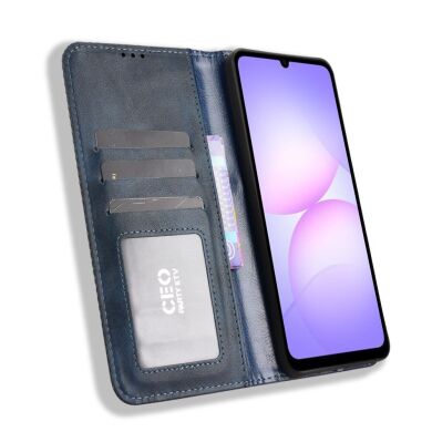 Чехол Deexe Retro Style для Samsung Galaxy A07 (A075) - Blue