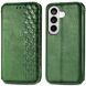 Чехол Deexe Rhombus Wallet для Samsung Galaxy S26 - Green. Фото 1 из 6