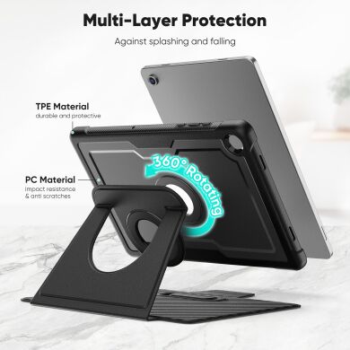 Чехол Deexe Urban Rotary для Samsung Galaxy Tab A9 Plus / Tab A11 Plus (X230/236/X210/216) - Pink