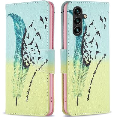 Чохол-книжка Deexe Color Wallet для Samsung Galaxy A55 (A556) - Feather and Birds