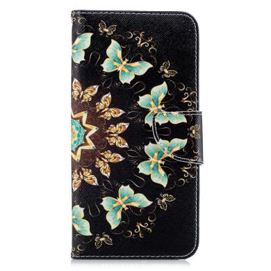 Чехол-книжка Deexe Color Wallet для Samsung Galaxy A7 2018 (A750) - Colorized Butterflies