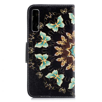 Чехол-книжка Deexe Color Wallet для Samsung Galaxy A7 2018 (A750) - Colorized Butterflies
