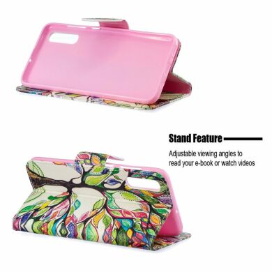 Чохол-книжка Deexe Color Wallet для Samsung Galaxy A70 (A705) - Colorized Tree