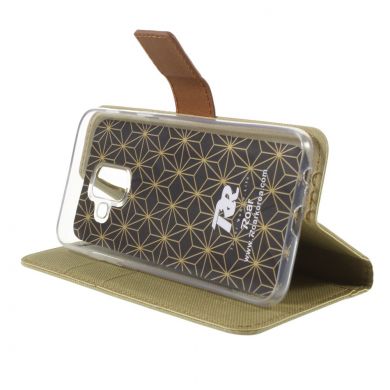 Чехол-книжка ROAR KOREA Cloth Texture для Samsung Galaxy A6 2018 (A600) - Khaki