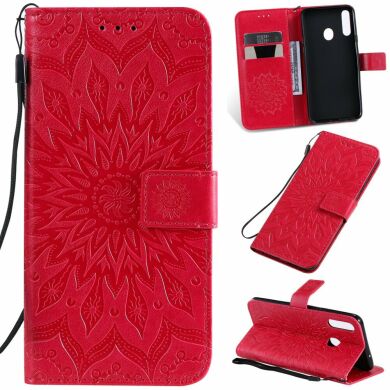 Чохол-книжка UniCase SunFlower Pattern для Samsung Galaxy A20s (A207), Red