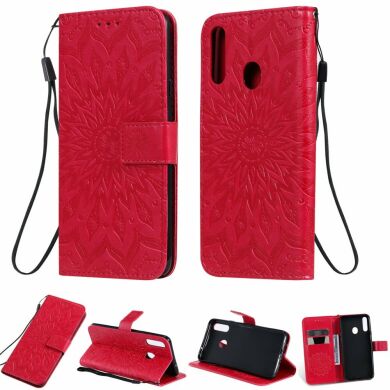 Чохол-книжка UniCase SunFlower Pattern для Samsung Galaxy A20s (A207), Red