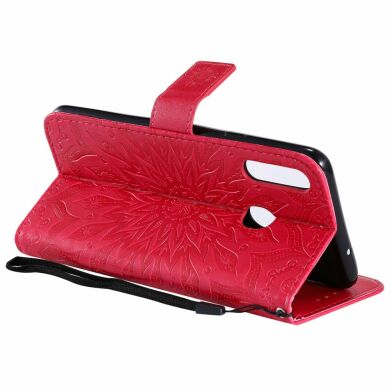 Чохол-книжка UniCase SunFlower Pattern для Samsung Galaxy A20s (A207), Red