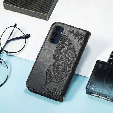 Чехол UniCase Butterfly Pattern для Samsung Galaxy S24 FE (S721) - Black