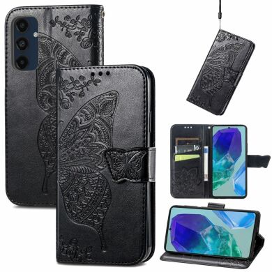 Чехол UniCase Butterfly Pattern для Samsung Galaxy S24 FE (S721) - Black