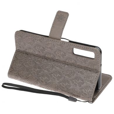 Чехол UniCase Leaf Wallet для Samsung Galaxy A7 2018 (A750) - Grey