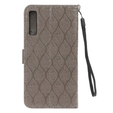 Чехол UniCase Leaf Wallet для Samsung Galaxy A7 2018 (A750) - Grey