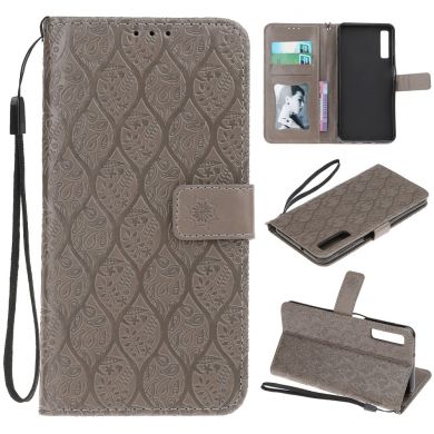 Чехол UniCase Leaf Wallet для Samsung Galaxy A7 2018 (A750) - Grey