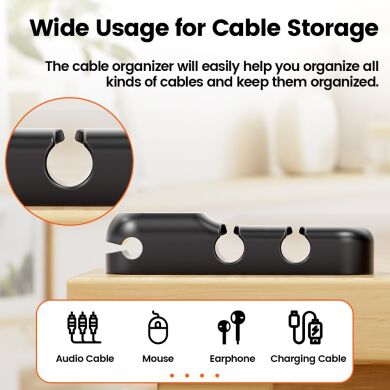 Держатель для кабелей TOOCKI Silicone Cord Organizer - White