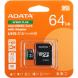 Карта памяти microSDXC ADATA SPEED PLUS 64GB 10 class UHS-1 U3 R180 + адаптер (UD64GUI3V30A2SP-RA1) - Black. Фото 1 из 2