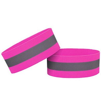 Комплект светоотражающих браслетов Deexe Reflective Bands - Pink