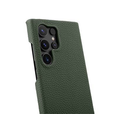 Кожаный чехол MELKCO Leather Case для Samsung Galaxy S24 Ultra (S928) - Dark Green