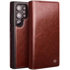 Кожаный чехол QIALINO Wallet Case для Samsung Galaxy S25 Ultra (S938) - Brown