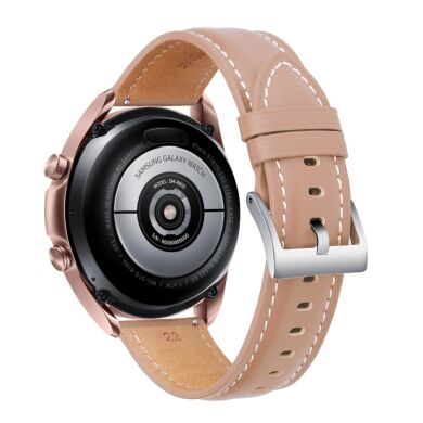 Кожаный ремешок Deexe Genuine Leather для часов с шириной крепления 22мм - Light Brown