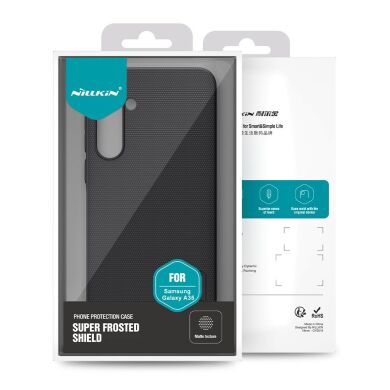 Пластиковый чехол NILLKIN Frosted Shield для Samsung Galaxy A35 (A356) - Black