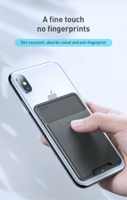 Портативний чохол для карт Baseus Back Stick Silicone Card Bag - Light Grey