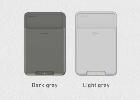 Портативний чохол для карт Baseus Back Stick Silicone Card Bag - Light Grey