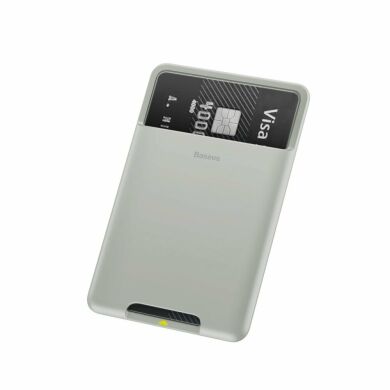Портативний чохол для карт Baseus Back Stick Silicone Card Bag - Light Grey