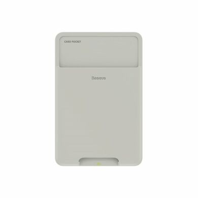 Портативний чохол для карт Baseus Back Stick Silicone Card Bag - Light Grey