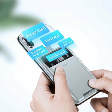 Портативний чохол для карт Baseus Back Stick Silicone Card Bag - Light Grey