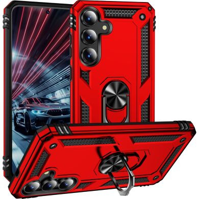 Протиударний чохол з підставкою Deexe Armor Case для Samsung Galaxy S26 FE - Red