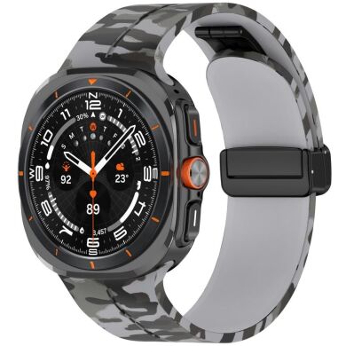 Ремінець Deexe Camouflage Pattern для Samsung Galaxy Watch Ultra (47mm) - Light Grey