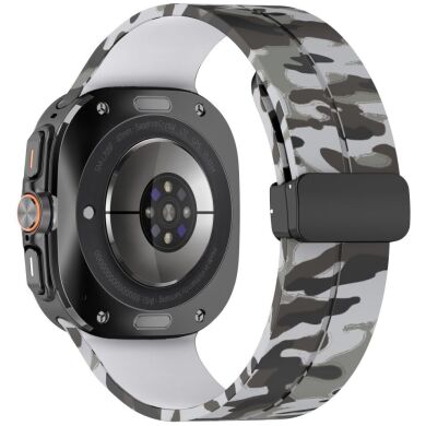 Ремінець Deexe Camouflage Pattern для Samsung Galaxy Watch Ultra (47mm) - Light Grey