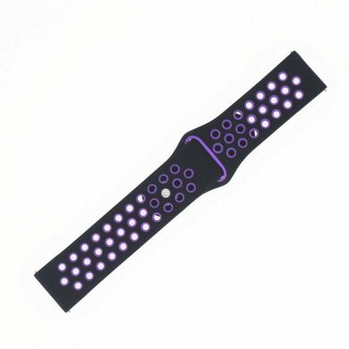 Ремешок Deexe Dot Color для Samsung Watch Active / Active 2 40mm / Active 2 44mm - Black / Purple