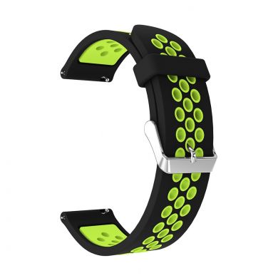 Ремешок Deexe Dual Color для Samsung Galaxy Watch 46mm / Watch 3 45mm / Gear S3 - Black / Green