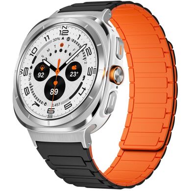 Ремінець Deexe Flexible Fit для Samsung Galaxy Watch Ultra (47mm) / Ultra (2025) - Orange / Black