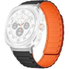 Ремінець Deexe Flexible Fit для Samsung Galaxy Watch Ultra (47mm) / Ultra (2025) - Orange / Black
