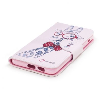Чохол-книжка Deexe Color Wallet для Samsung Galaxy A8 2018 (A530) - Giraffe Pattern