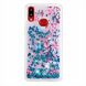 Силиконовая (TPU) накладка Deexe Fashion Glitter для Samsung Galaxy A10s (A107) - Blue/Peach Blossom. Фото 2 из 7