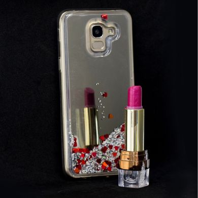 Силиконовая (TPU) накладка Deexe Fashion Glitter для Samsung Galaxy A6 2018 (A600) - Silver