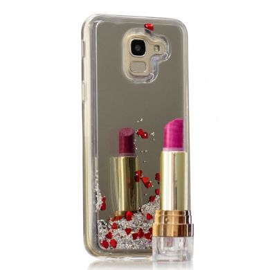 Силиконовая (TPU) накладка Deexe Fashion Glitter для Samsung Galaxy A6 2018 (A600) - Silver